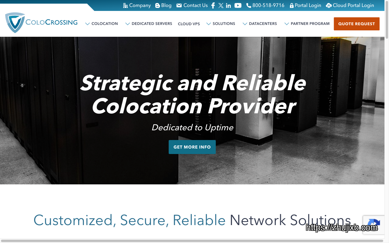 ColoCrossing homepage