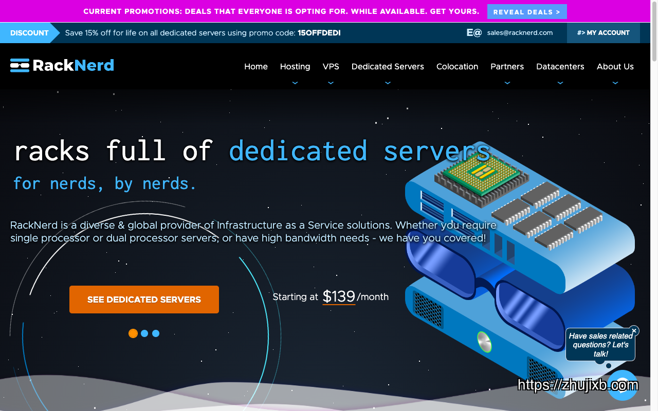 RackNerd homepage