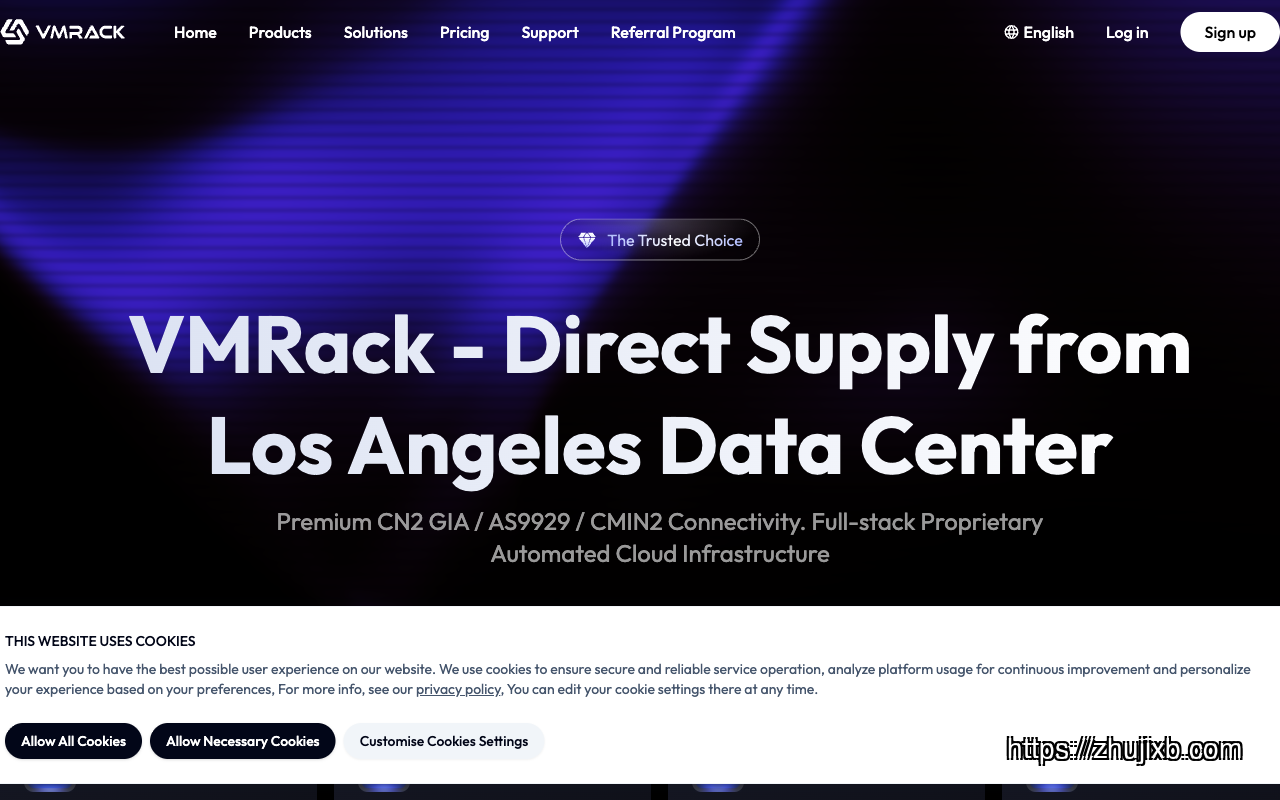VMRack homepage