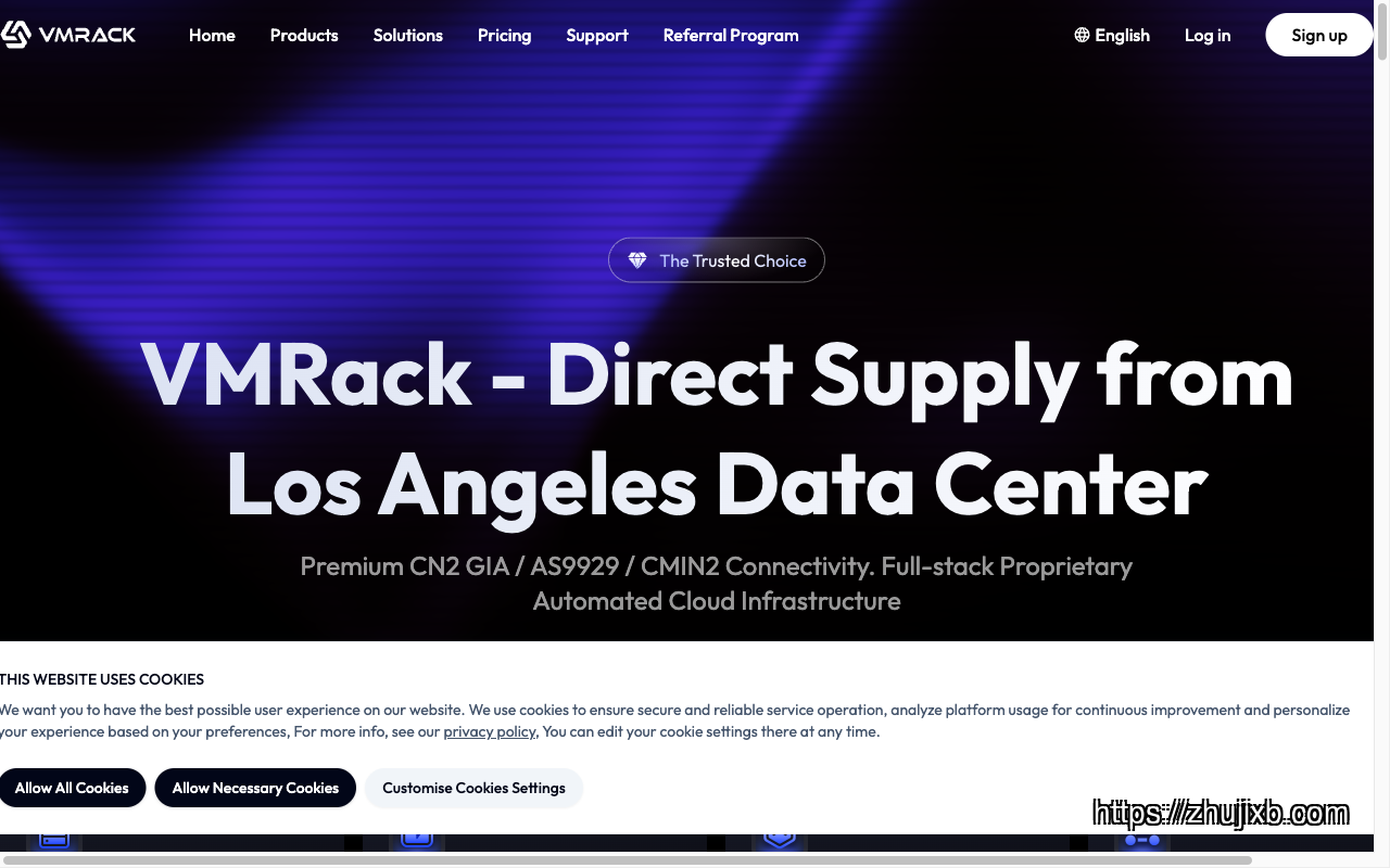 VMRack homepage