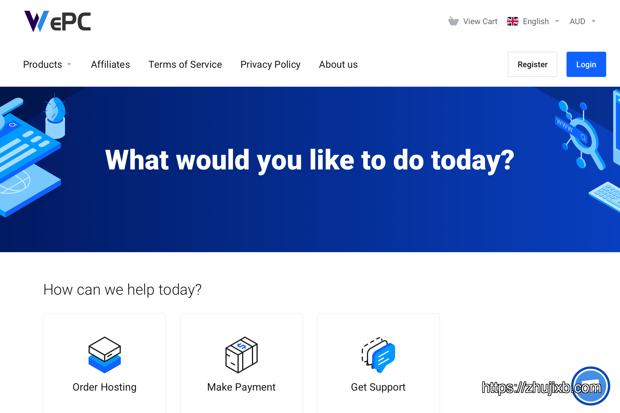 WePC homepage